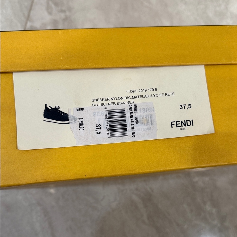 Fendi Black and White Sneakers - Picture 4 of 8